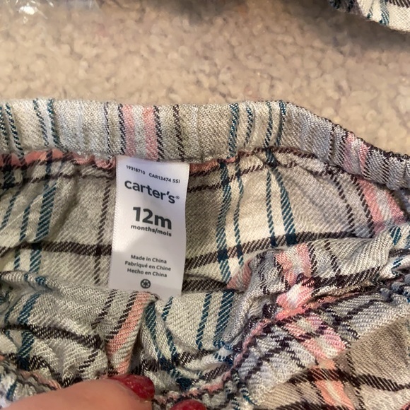 Carter’s flannel plaid dress bloomers 12 months - Picture 3 of 10